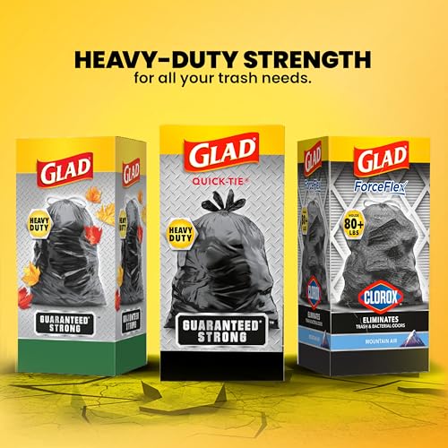 Glad Trash Bags, Strong Quick-Tie Large Garbage Bags - 30 Gallon - 21 Count (Package May Vary) - image 5