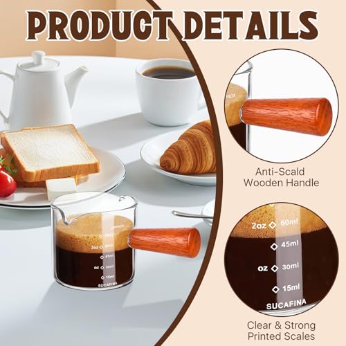 4 Vasos Espresso con Asa de Madera 75 ml miniatura 5