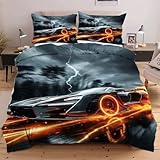 Taille réelle: Disponible en différentes tailles, du simple au double king-size, parfait pour tous les types de lits. L'ensemble comprend 1 housse de couette + 2 taies d'oreiller (65 x 65 cm) pour apporter de la fraîcheur à la chambre à coucher.