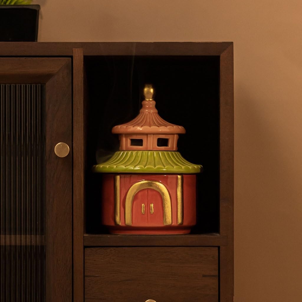 Incense Holder Incense Burner Household Indoor Ceramic Plate Incense Burner Creative Handicraft Ornaments for Buddha Incense Burner Incense Cone Holder