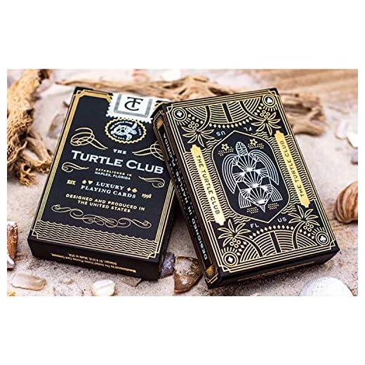SYNCSPIKE The Turtle Club Playing Cards & Clear Protective Playing Cards Case | Luxury Deck for Cardistry, Card Magic and Card Collector