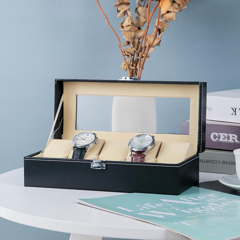 divinezon Watch Storage Box Leather Box Jewelry Storage Organizer Storage Case For Men & Women (5 Slot Watch Box) (B0CBM4D6BM) Amazon Price History, Amazon Price Tracker