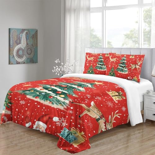 Parure de lit 200x200 cm microfibre douce avec fermeture éclair et taies