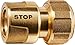 Produktbild GEKA 841KSB Schlauchstück mit Wasserstopp 1/2 Zoll 13 mm MS DVGW VP550, Gold, 18 x 8 x 13 cm