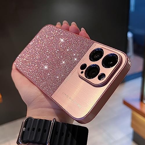 Coque iPhone 14 Pro antichoc LVTFCO avec protection objectif photo plaquée rose