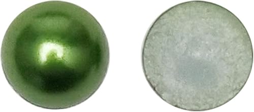 Miniatura 9 de Chenkou Craft 1900 piezas surtidas de 7 tamaños (3456780.394 in), cuentas azules de imitación de media perla con parte trasera plana, cuentas