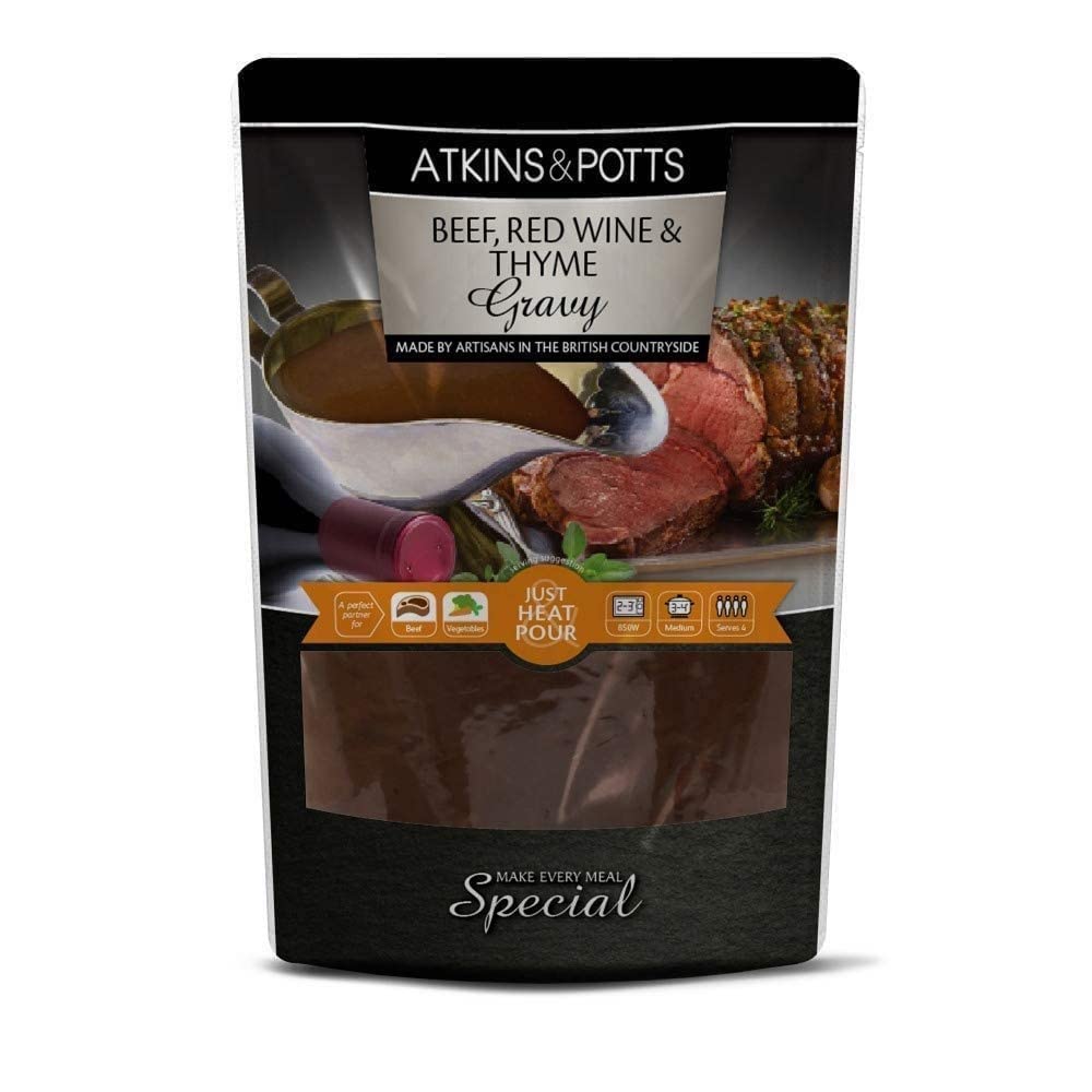 Atkins & Potts Beef, Red Wine & Thyme Gravy, 350 g