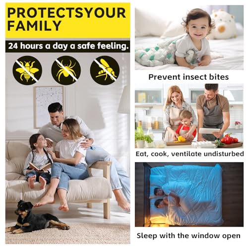 PQETBV Fliegengitter Fenster Magnet, Max 130 x 150 CM, Insect Protect Insektenschutz Fenster, DIY-Verstellbares Magnetisches Fliegengitter für alle Fenster Fliegennetz Mückennetz