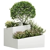 【Élégance extérieure】 Ce pot de jardin en métal a un style moderne avec son design sobre et sa construction métallique. Il est parfait pour les jardins ou terrasses, donnant une touche chic à l'espace. Accueillant une variété de plantes, il allie pratique et esthétique, rendant votre jardin super agréable.