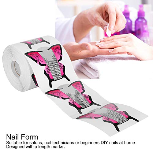 300 Stück Nagelform DIY Schmetterlingsform selbstklebende Maniküre Nagelverlängerung Kunstverlängerungsform für Acrylnägel Tipps Leitfaden Aufkleber