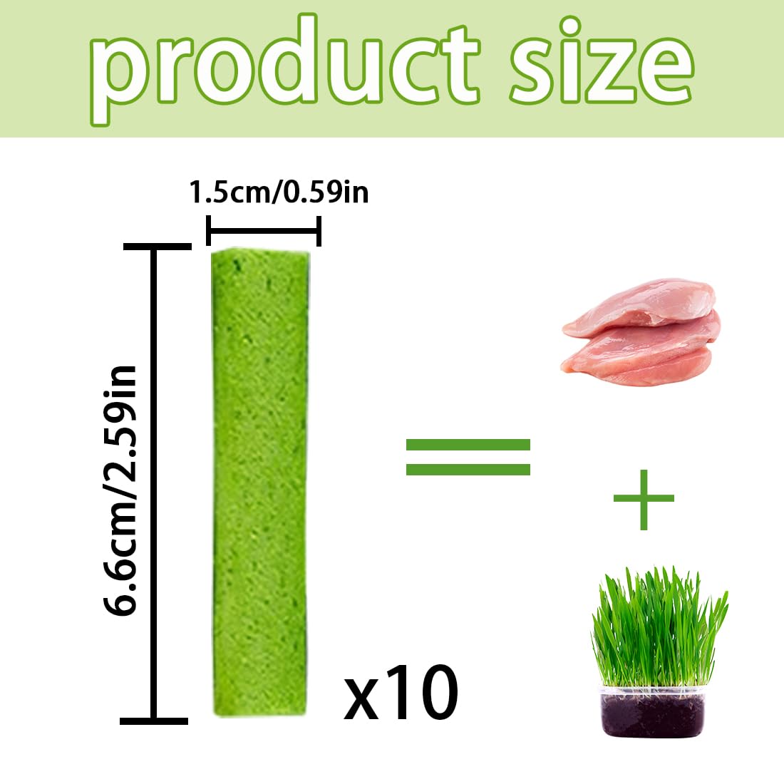 10 Pcs Collations pour Chats Herbe à Chat 50g Snack pour Chat Lyophilisé pour Le Nettoyage des Dents