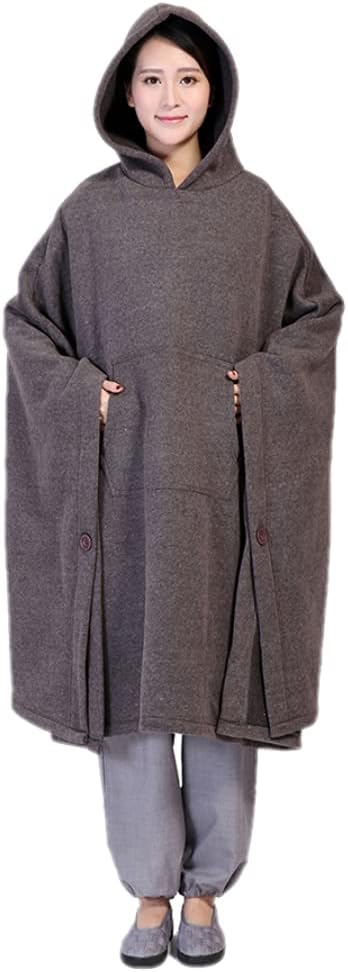 QIEZI Unisex Meditation Hooded Sit-in Cloak