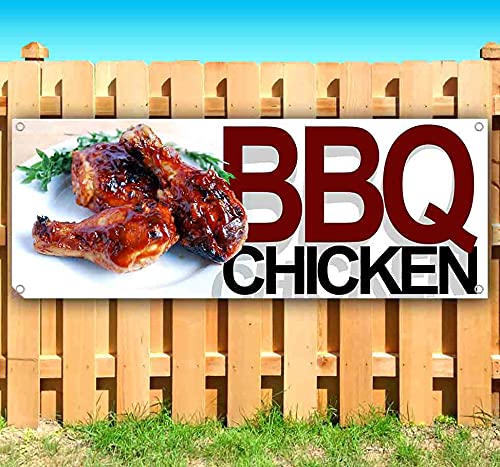 BBQ Chicken 13 oz Banner | Non-Fabric | Heavy-Duty Vinyl Single-Sided with Metal Grommets