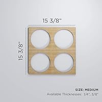 Vista 29 de 23 3/8"W X 23 3/8"H Large Wembley Decorativos Paneles De Pared De Madera De Calado, Aliso
