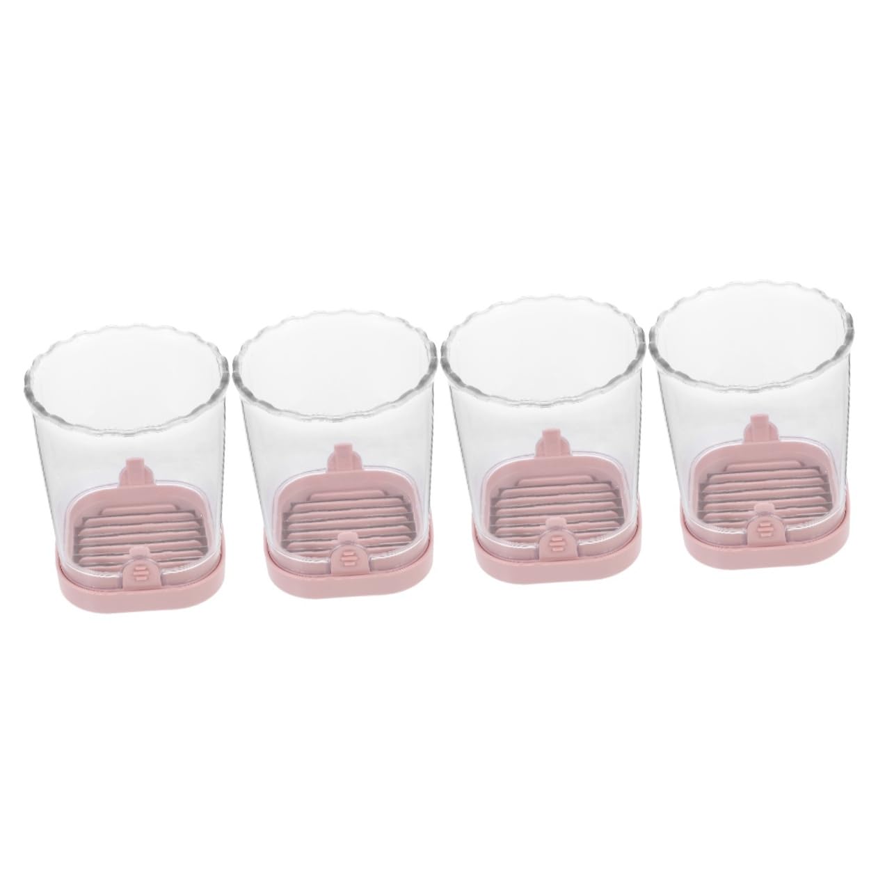 Alipis 4 Piezas rebanadora cortador de fresas vaso rebanador de frutas cortador de frutas de uva a de y verduras a de cocina a de mano AbS rosa