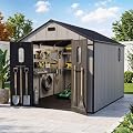 Domi Resin Storage Outdoor Shed Plastic Outdoor Shed with Floor 8×10