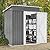 Zynfylus 5x3 FT Outdoor Storage Shed Garden Shed Tool Shed with Lockable Door and Sloping Roof, Durable Metal Storage Shed for Backyard, Outside, Patio, Light Gray