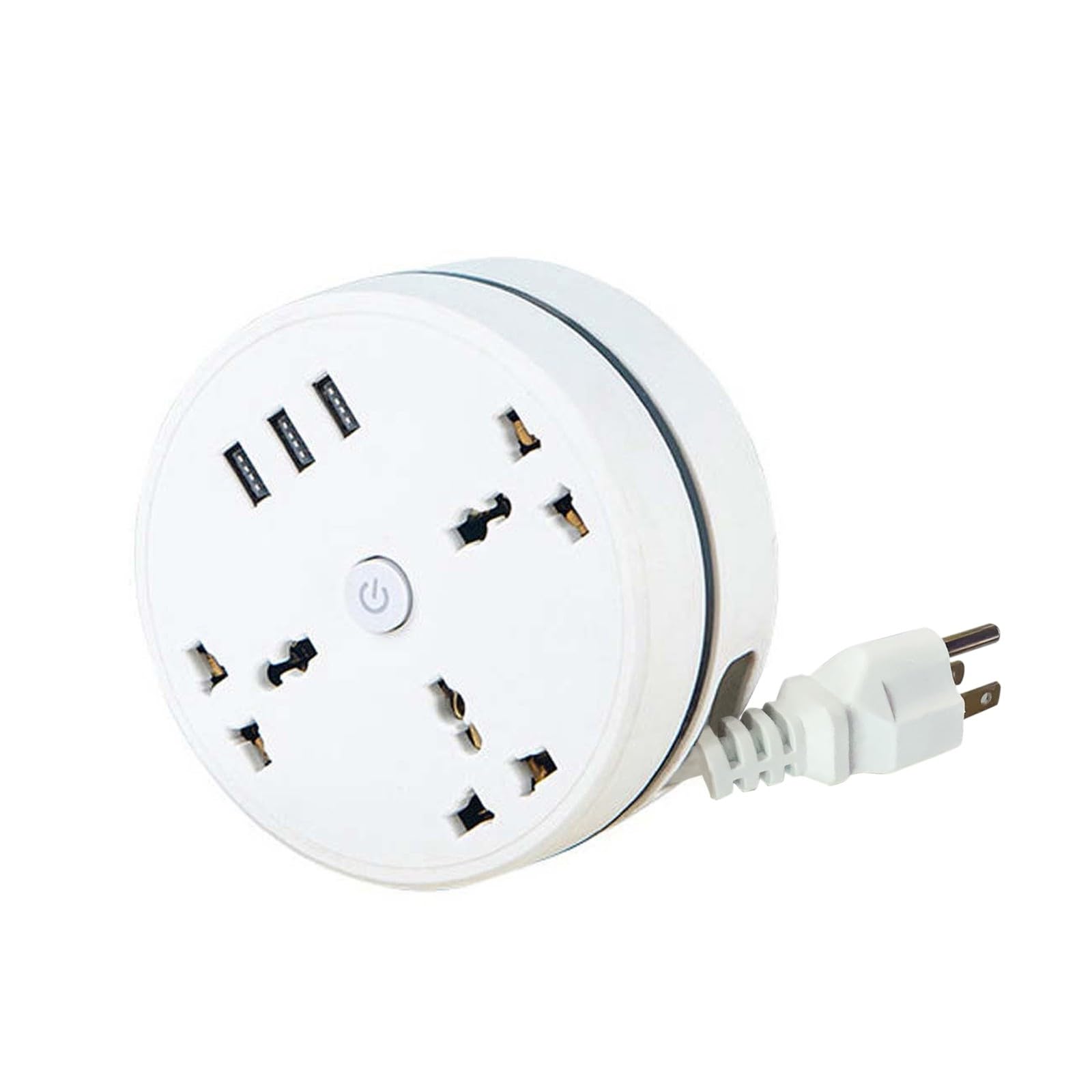 Power Strip, Power Strip with USB Ports with 3 Universal Ac Outlets and 3 USB Charging Station, 6.7ft Green Extension Cord, for Cruise Travel Home Office Dorm Room