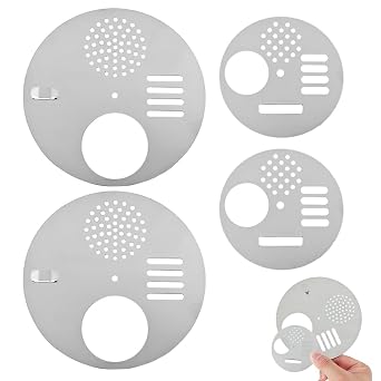 4Pcs Bee Hive Entrance Disc 4.92In and 2.64In Diameter 2 size Stainless Steel Entrance Gates Beekeeping Tool Equipment Nuc Box Entrance Reducer Round Beehive Nest Door for Swarm Trap Hive Trap