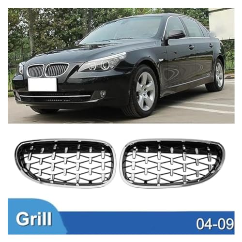 Grille Pare-Choc Avant E60 E61 Amélioration Refroidissement Calandre Diamant Noir - 2