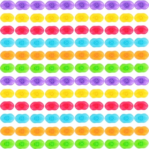 Hoarost 120 Pcs Lip Whistles Multicolored Plastic Siren Lip Whistle Funny Whistles Noise Maker Toys for Kids Birthday Christmas New Year Noisemaker Party Favors Goody Bag Fillers