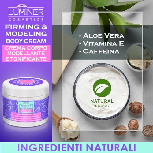 LUMINER® Anti-Cellulite Cream, 200 ml Intensive Treatment for Legs Buttocks and Belly, Made in Italy - Image 2