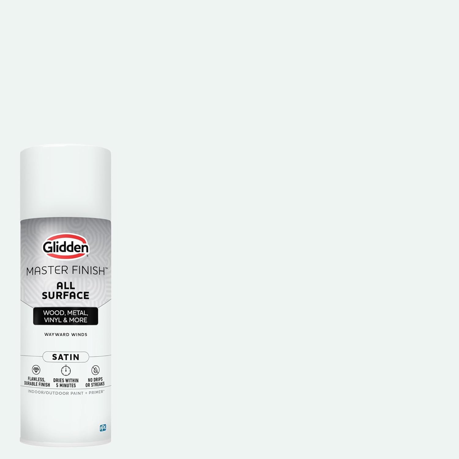 Glidden Master Finish 12 oz. Satin Wayward Winds Interior/Exterior All Surface Spray Paint and Primer