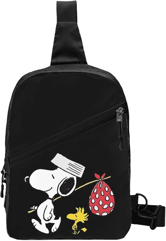 Amazon ボディバッグ ワンショルダー ピーナッツ スヌーピー 多機能 肩掛け 斜めがけバッグ チェストバッグ メンズバッグ 鞄 斜め掛け 小銭入れ 収納バッグ ウエストバッグ レジャーバック カジュアル 折り畳み収納可能 コンパクトで便利 胸バッグ カッコいい