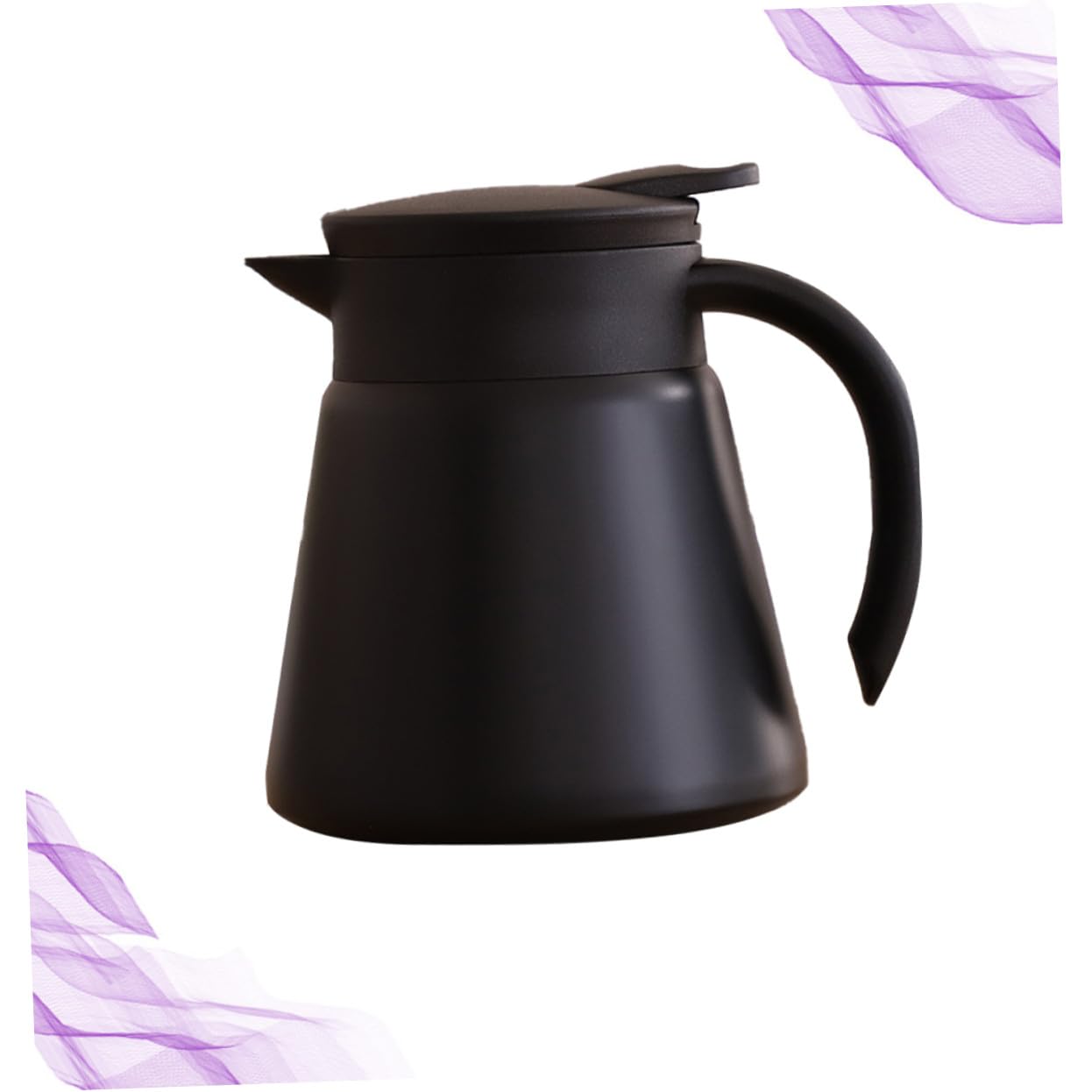 Healifty Botella Térmica de Acero Inoxidable 304, Doble Capa, 650ml Negra