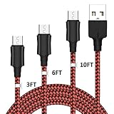 【Carga y Sincronización Rápida】- Carga más rápida que la mayoría de los cables cargador micro usb estándar y transfiere datos hasta 480 Mbits a través de USB 2.0.
