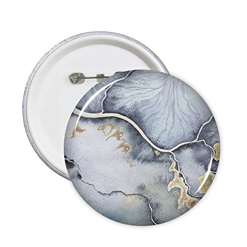 Bouton badge encre aquarelle abstraite multicolore pour décoration de vêtement L