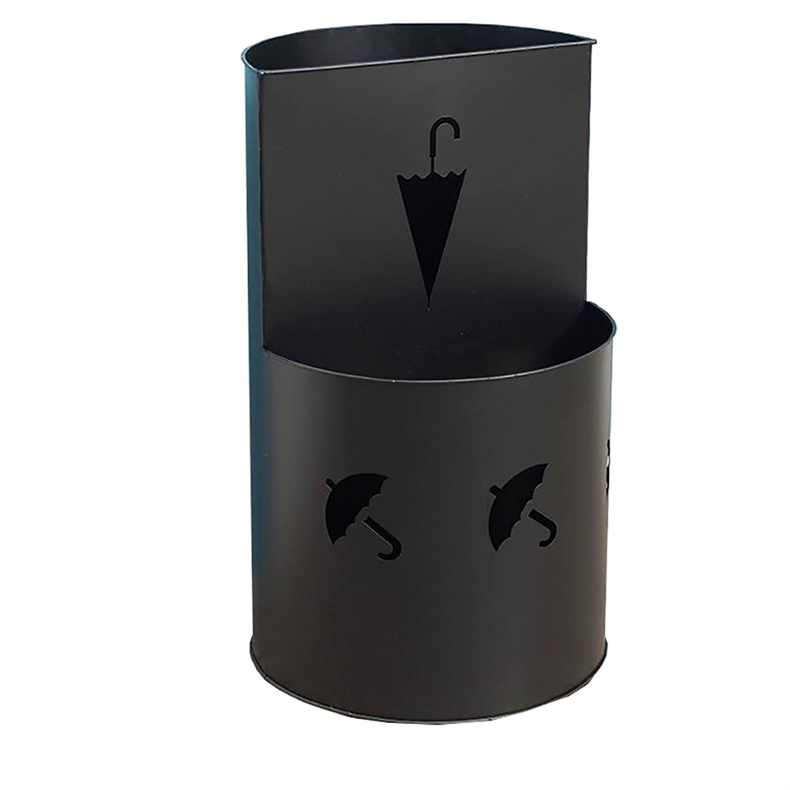 Porte-parapluie en fer avec bac à eau amovible et support multifonction pour entrée