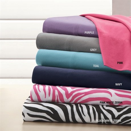 MI ZONEMi-Zone Cozy Spun Solid Sheet Set, Twin, Dark Blue