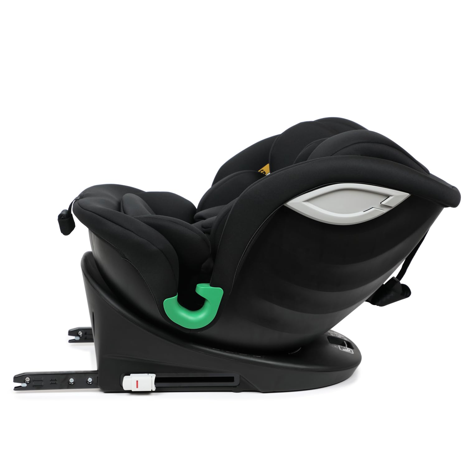 Bradford siège auto pivotant R129 i-size 40-150 cm, Groupe 0+/1/2/3, naissance-36 kg, Isofix, RWF ou FWF, très longue durée d'utilisation : un seul siège de la naissance à 12 ans - Shadow