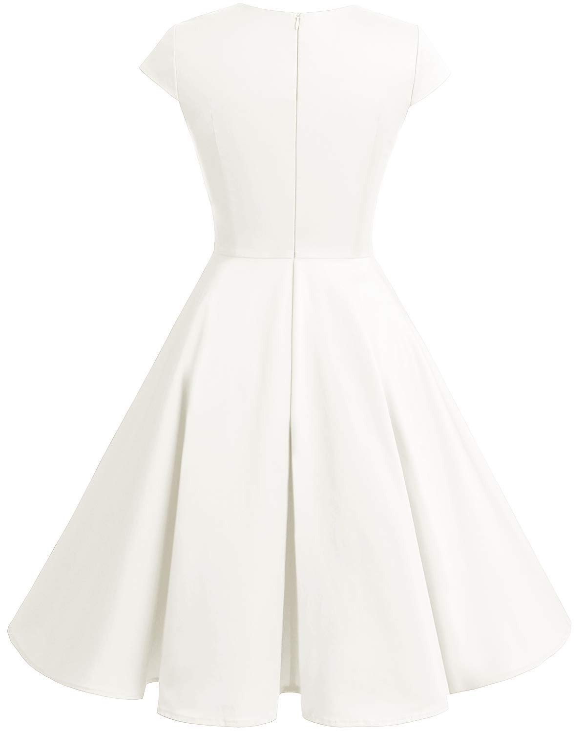 Robe vintage années 50 et 60 style rockabilly pour femme - Manches courtes
