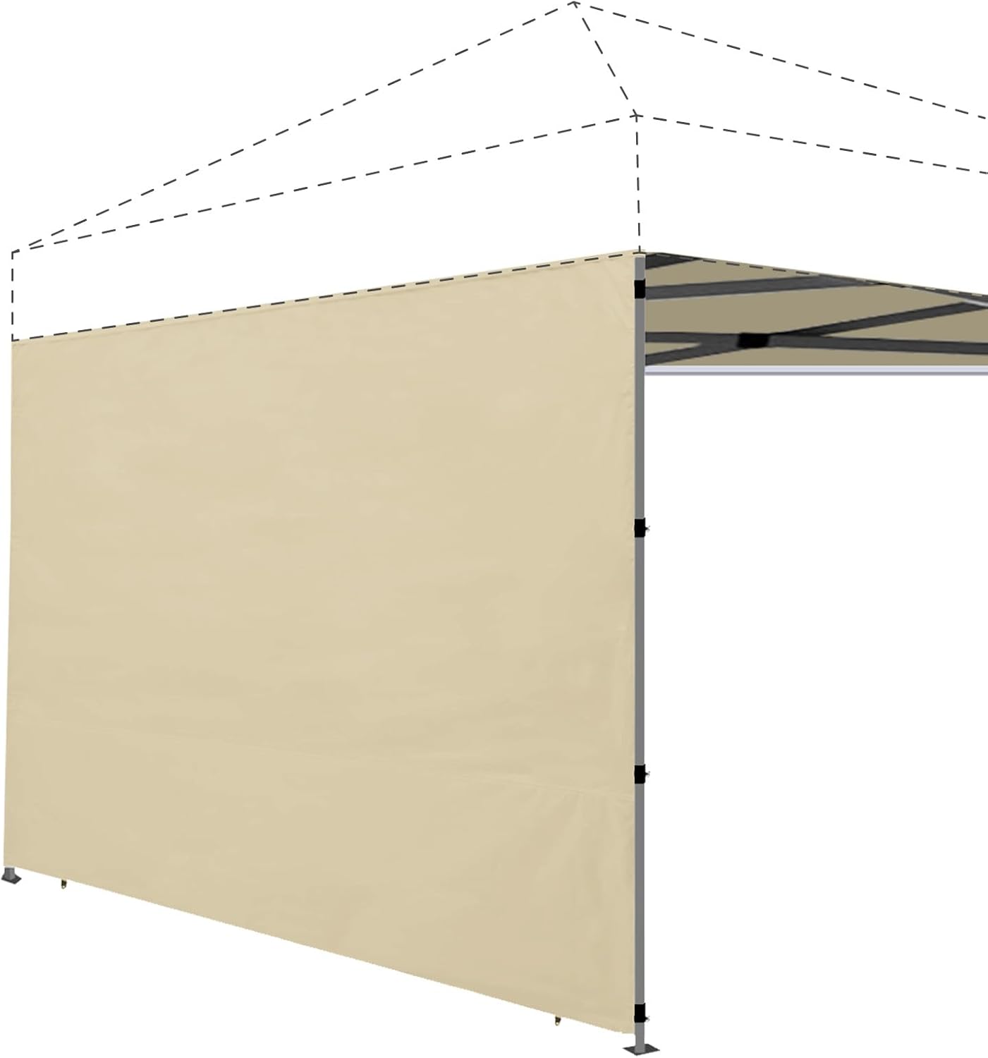 Joramoy Instant Canopy SunWall Sidewalls 10x10 for Pop Up Canopy, Walls for Outdoor Canopies, 1 Pack Sidewall Only (Black)