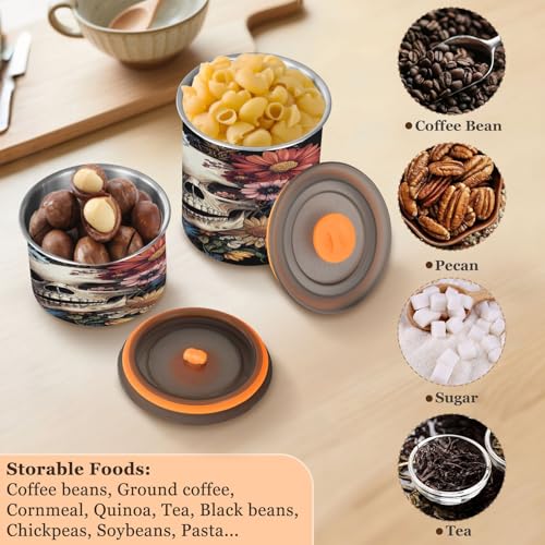 Contenedor de café de acero inoxidable con tapa hermética 17 oz miniatura 6