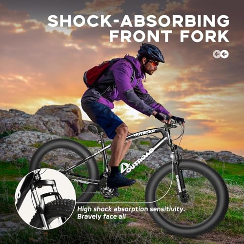 Outroad Mountain Bike Fat Tire with 4-Inch Tire 26 inch