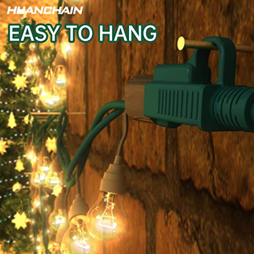 Indoor Outdoor Green Extension Cord 100 Ft Waterproof, 16/3 Gauge Flexible Cold-Resistant Appliance Extension Cord Outside, 10A 1250W 16Awg Sjtw, 3 Prong Heavy Duty Electric Cord, Etl Huanchain #TOP2