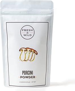 Fresh & Wild | Dried Porcini Powder | All Natural, Vegan, Gluten-Free | For Cooking in Pasta, Risotto, Soup, Casseroles and More| 4 oz | Gourmet, Chef-Inspired Ingredients
