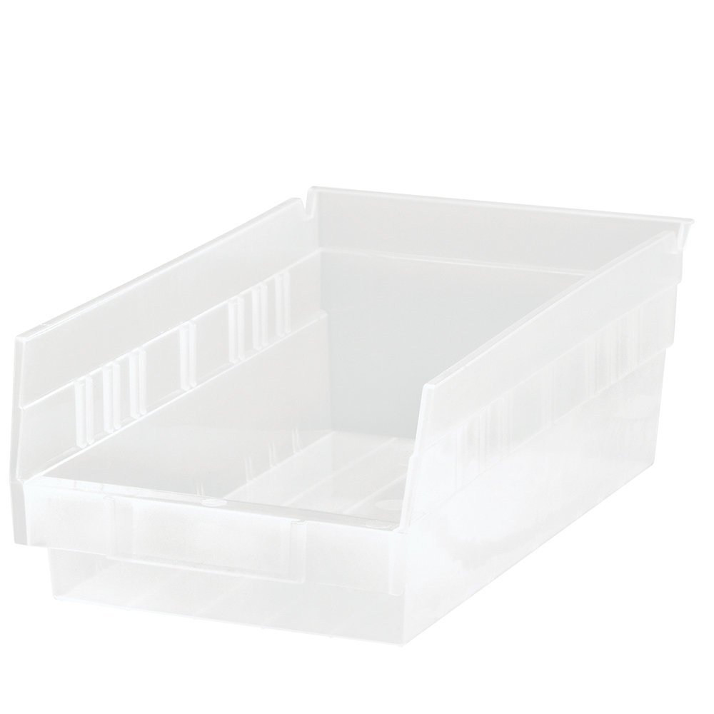 Quantum QSB102CL Clear Economy Shelf Bin, 11-5/8