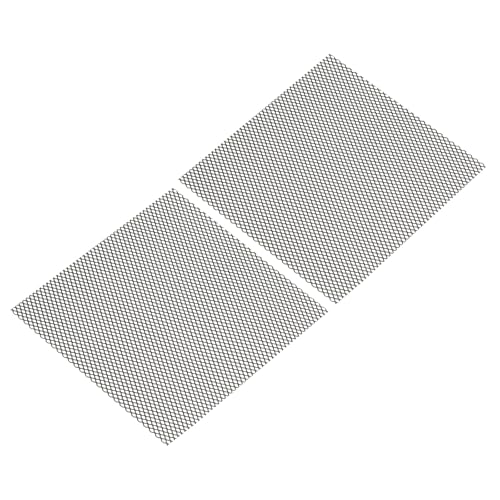 PATIKIL 4'L x 4'W Placas de metal perforadas, 2 piezas 26Ga 2x3 mm Orificio de diamante Rejilla de aluminio Placa perforada extendida para ventilación, filtración de aire de secador, parrilla de