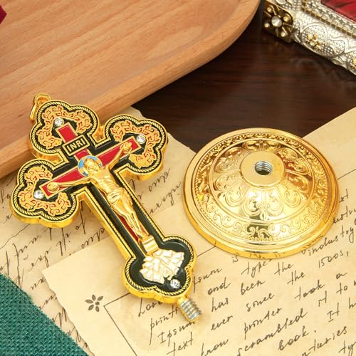 RZRHMUHN Cruz catolicista, cruz em pé para catolicismo, crucifixo realista, presente religioso, deco