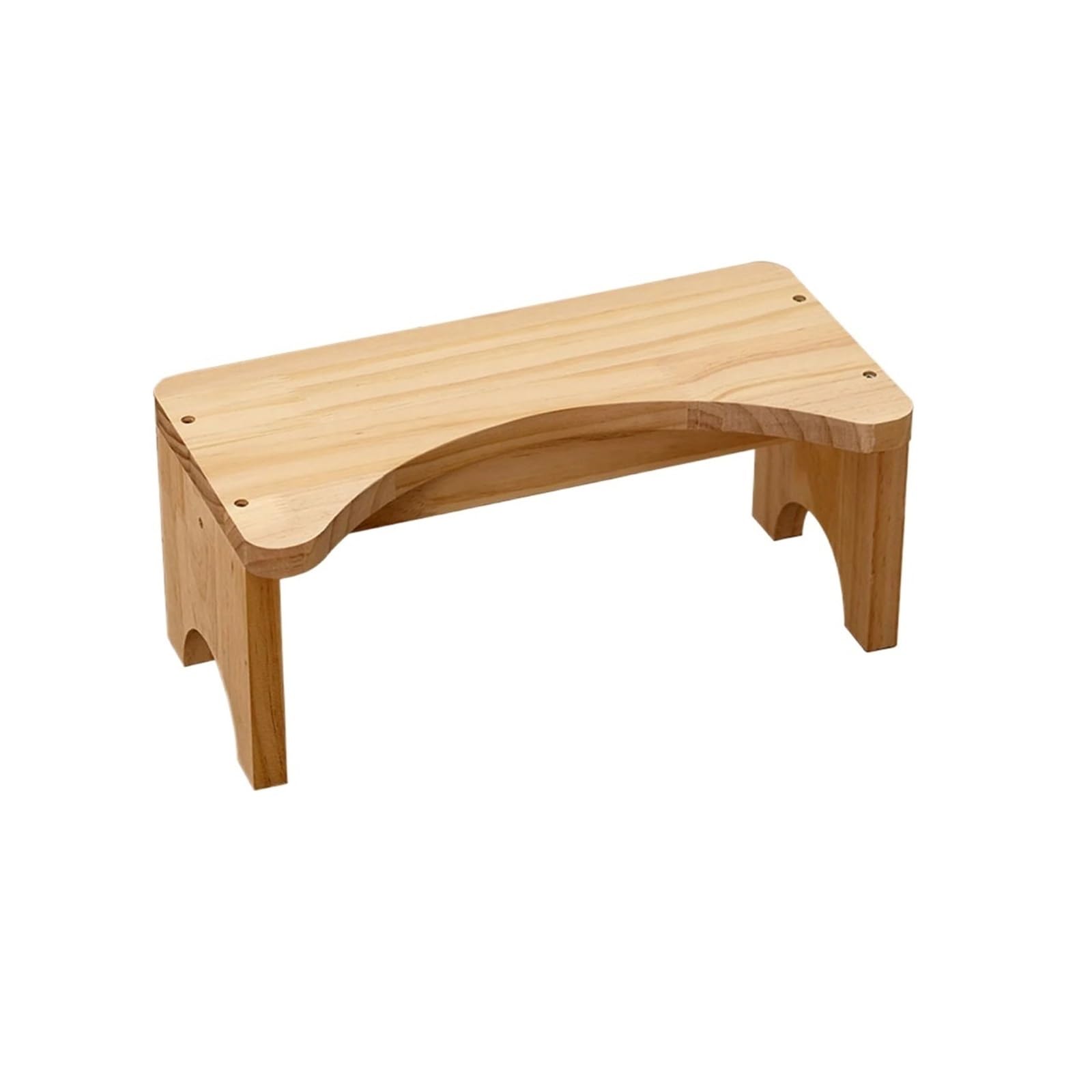 Taburete de Banio Madera Inodoro de Madera Maciza, Taburete baño con escalón, pie en Cuclillas, Mujeres Embarazadas y Ancianos(Log Color)