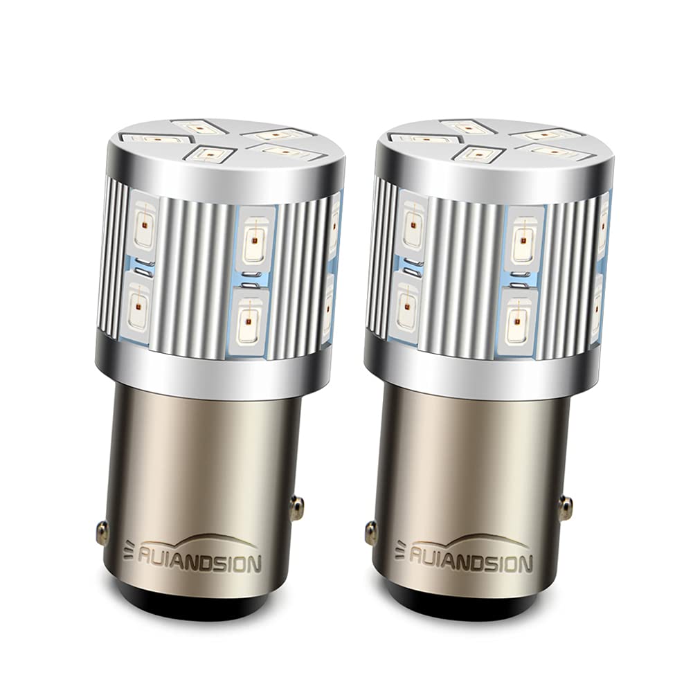 Ruiandsion 2 Bombillas LED 1157 Rojo 1300 Lúmenes Para Coche | No Polaridad 6-30V Para Luces De Freno Traseras | 3030 10SMD