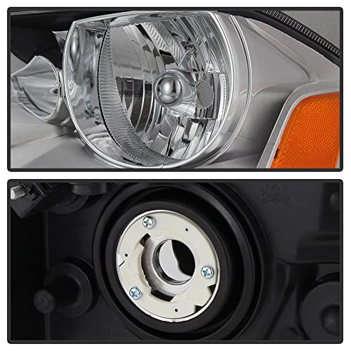 Acanii - For 2008-2014 Dodge Avenger Chrome Housing Headlights Headlamps Replacement Pair Set Driver + Passenger Side #TOP2