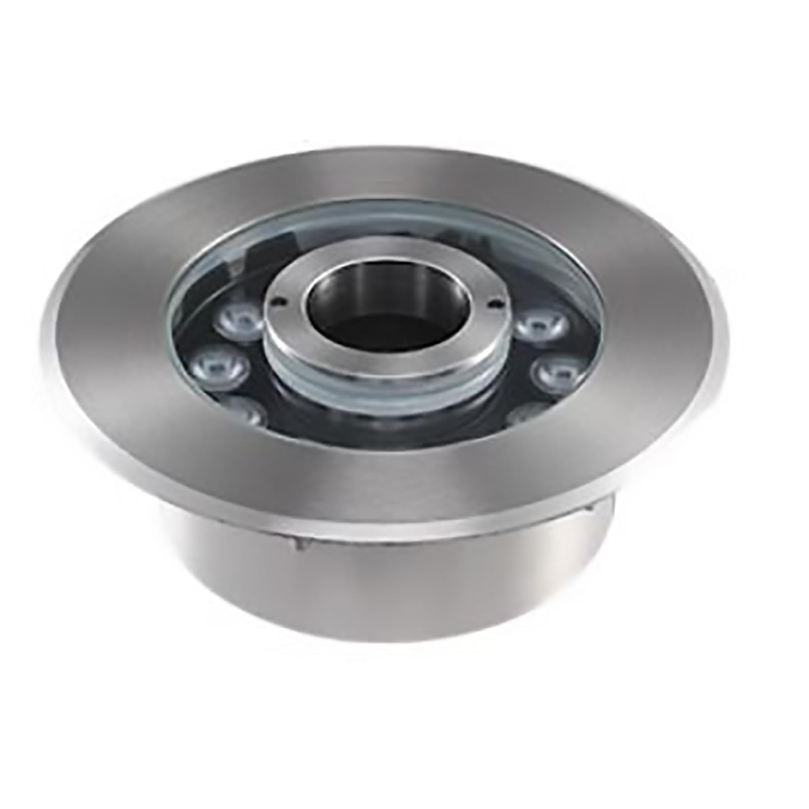 LED Ring Fountain Light - Submersible Pond Light Lights, AC 24V Low Voltage Underwater Middle Hole Landscape Light, IP68 Waterproof Recessed Underwater Spotlight, Easy To Install(Yellow Light,6W)