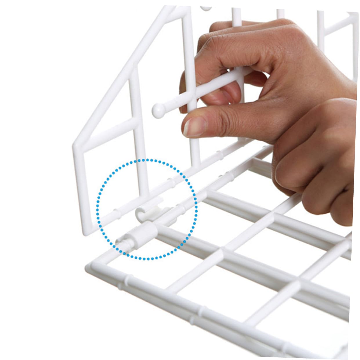 ULTECHNOVO Organizador y Ganchos de Plástico Blanco Diseño de Múltiples Capas Colgante Plegable de Armario para Toallas y Ropa Adecuado para Dormitorio y Armarios