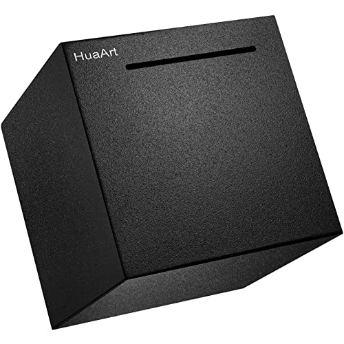 Piggy Bank for Adults,Safe Piggy Banks Made of Stainless Steel,Can Only Save The Piggy Bank That Cannot be Taken Out (Black, 4.72IN)