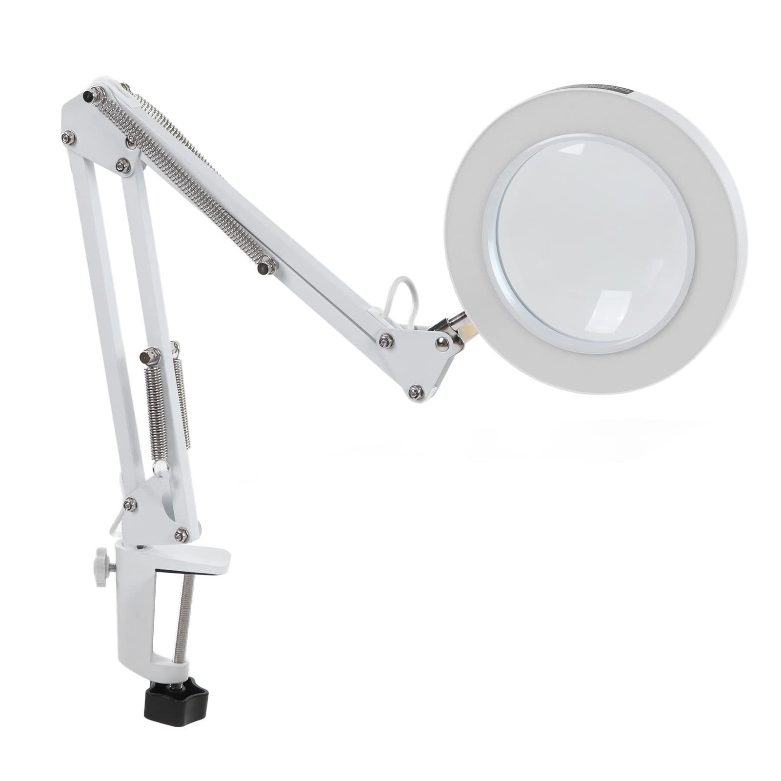 Hyuduo Lampada da Lettura con Clip Lampada con Morsetto in Lega di Alluminio con Lente d'ingrandimento 5X 3 modalità 11 luminosità con Morsetto Pieghevole per Leggere Libri Hobby Artigianali